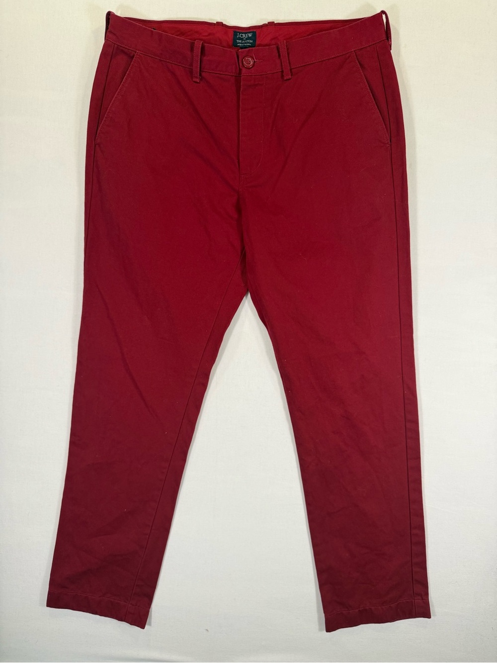J. Crew Men's Crimson Red Chino Pants